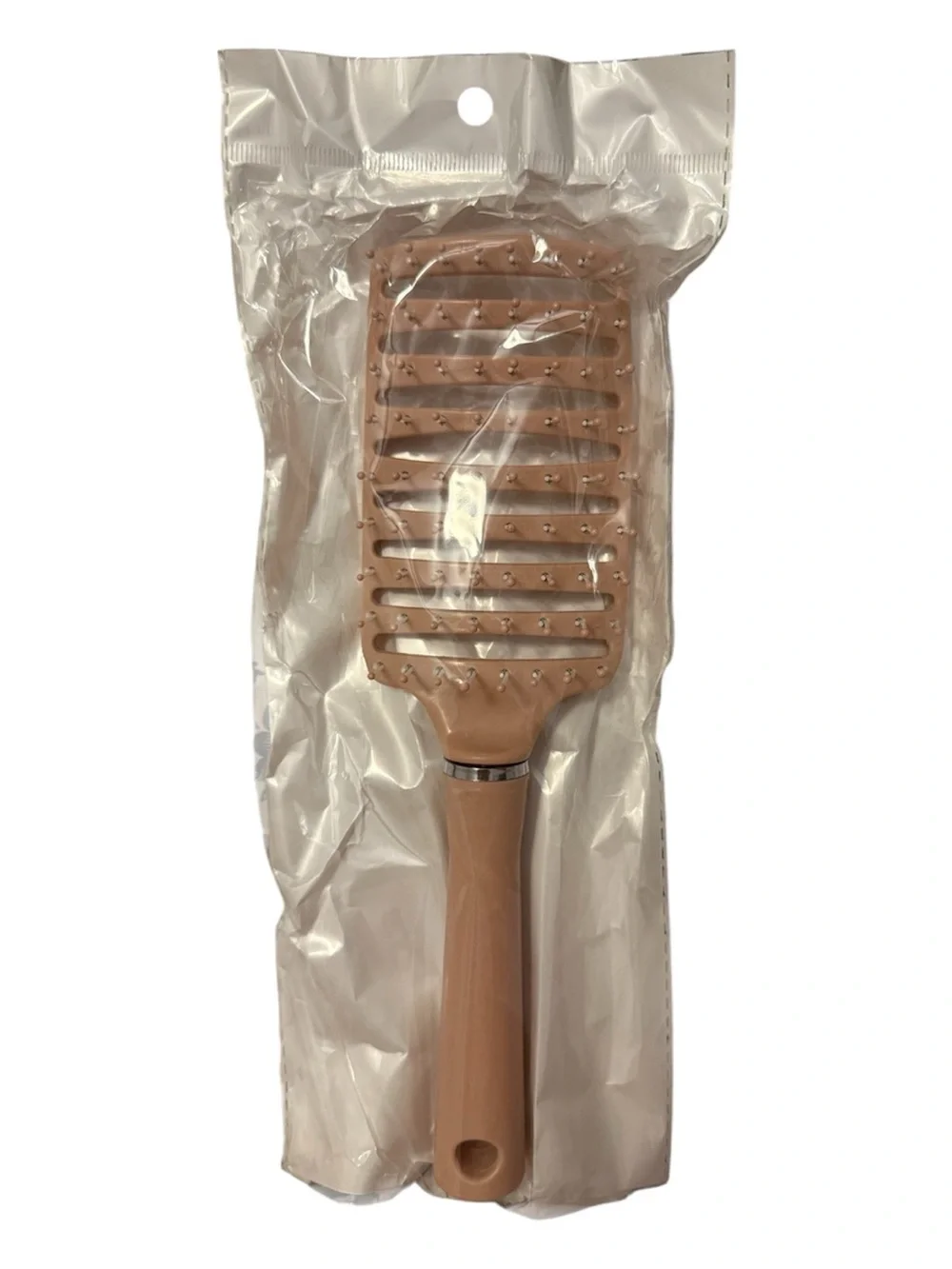 Beige Vent Hair Brush with Handle
